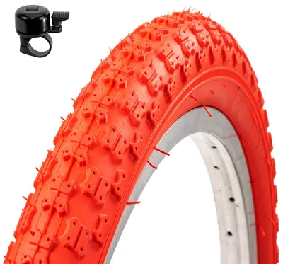 Immagine prodotto di 1 pneumatico per bicicletta Roverstone, misura 20 x 2,125 (54-406), colore nero, completo di campanello per bicicletta