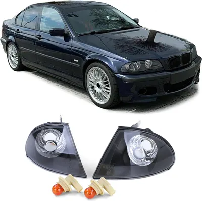 Produktbild von Klarglas Blinker Schwarz Smoke passend für BMW 3er E46 Limousine Touring 98-01