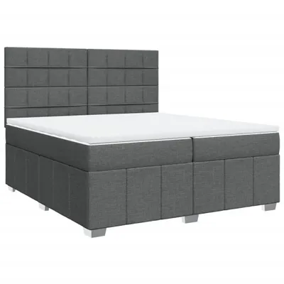 Obrázok produktu pre vidaXL Boxspring posteľ s matracom Tmavo šedá 200x200 cm Látka