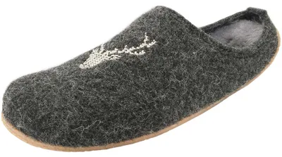 Produktbild von Living Kitzbühel Wildkogel Damen Filz-Pantoffeln mit Lammfellinnensohle Anthrazit, 4862-600