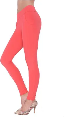 Produktbild von Damen Treggings Jeggings Leggings; Koralle/S/M