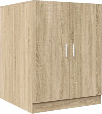A studio shot of a wooden cabinet.