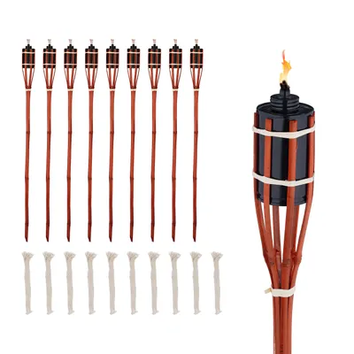 Obrázek produktu pro Sada 10 bambusových pochodní 90 cm RD35707, oranžová