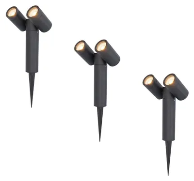 Image de HOFTRONIC - Spot à piquet jardin LED 8W 690lm 2700K IP65 Noir