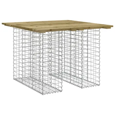 Immagine prodotto di Panchina da giardino in gabbione 100x102x72 cm in legno di pino impregnato