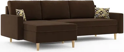 Produktbild von Ecksofa mit Schlaffunktion Schlafcouch mit Bettkasten ETNA 225x140cm Braun