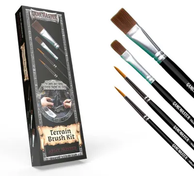 Produktbild von The Army Painter GameMaster Terrain: Brush Kit, Bürstenset, Sortiert, Flachpinsel, Schwarz, Box, 4 Stück(e)
