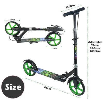 Produktbild von Cityroller - Tretroller - Klappbar - Kickroller - Grün