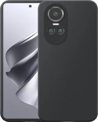 Immagine prodotto di Adatto per Oppo Reno 10 Telefono Custodia nera flessibile in silicone TPU - Custodia flessibile posteriore in silicone TPU - Nero - Smartphonics