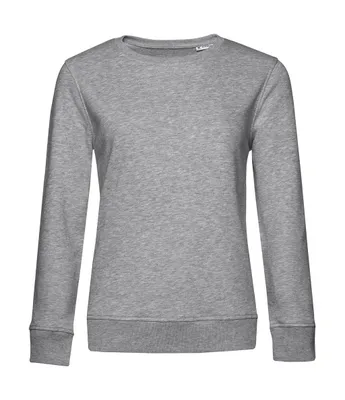 Produktbild von B&C Damen Pullover Rundhals Pulli Sweater Sweatshirt Langarmshirt, Größe:S, Farbe:Heather Grey
