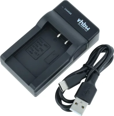 Produktbild von vhbw USB Ladegerät kompatibel mit Minolta Dimage E40, E50 Kamera Camcorder/Akku - Ladeschale, Ladeanzeige, 4,2 V