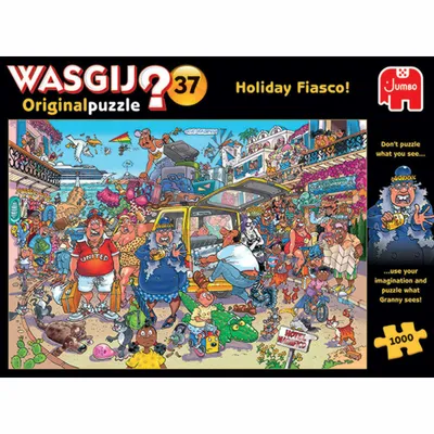 Produktbild von Wasgij Original 37 - Holiday Fiasco - 1000 Teile, 1000 Stück(e), Cartoons, 12 Jahr(e)