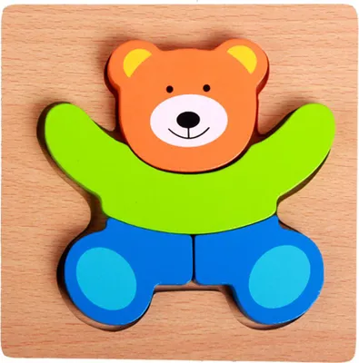 Produktbild von 3D Holzpuzzle Lernen frühpädagogisches Spielzeug für Kinder Kinderbär