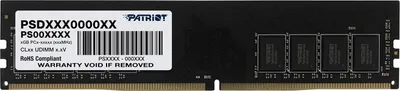 Produktbild von Patriot Memory Signature Line PSD48G266681, 8 GB, 1 x 8 GB, DDR4, 2666 MHz, 288-pin DIMM, Schwarz, Grün