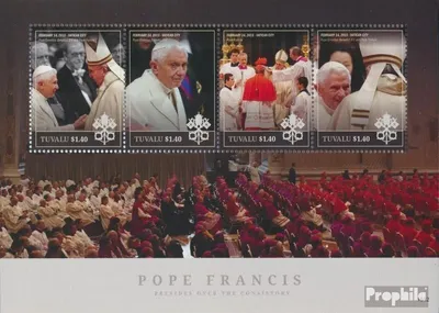 Produktbild von Briefmarken Tuvalu 2015 Mi 2139-2142 Kleinbogen (kompl.Ausg.) postfrisch Papst Franziskus