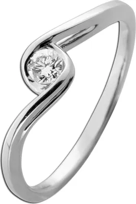 Produktbild von Verlobungsring Weißgold 585 14K Lab Grown Diamant 0.12ct 17