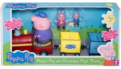 Image de Le petit train de papy pig - figurine peppa pig - univers miniature