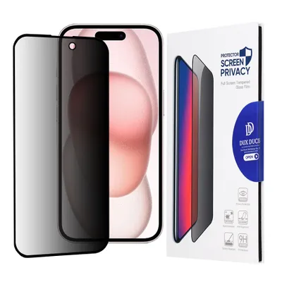Obrázok produktu pre Dux Ducis Temperované sklo Privacy pre - iPhone 15 - čierna