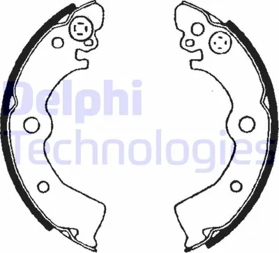 Produktbild von DELPHI Bremsbackensatz Trommelbremse Hinten für NISSAN ALMERA I Hatchback (N15) 180mm LS1650