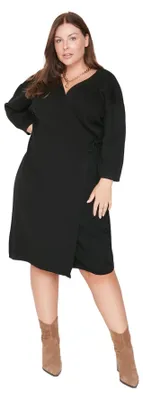 Immagine prodotto di TRENDYOL Abbigliamento Donna: Abito midi, taglio dritto, maniche lunghe, casual, vestibilità regolare