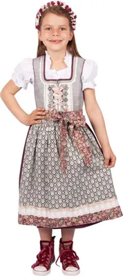 Produktbild von Kinderdirndl 3-tlg. grau 110
