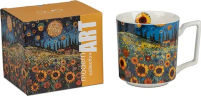 Produktbild von Becher Modern Art Sunflower Field Sonnenblumen 450ml Geschenkbox Formano WA