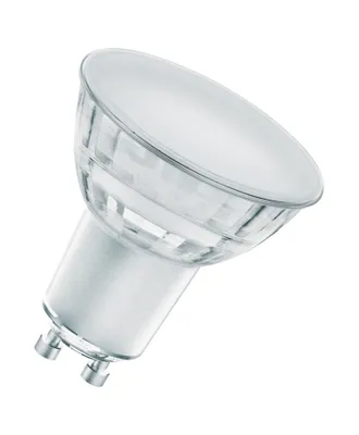 Obrázek produktu pro OSRAM Superstar stmívatelná LED žárovka s obzvláště vysokým podáním barev (CRI90) pro patici GU10, čiré sklo, teplá bílá (2700K), 575 lumenů, náhrada za běžnou 46W žárovku, stmívatelná, 1 balení