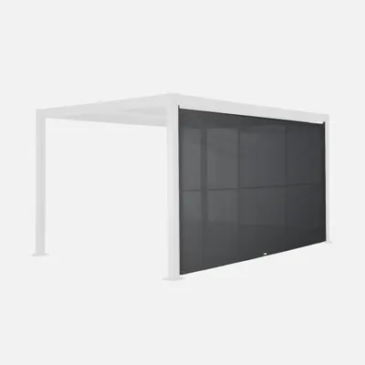 Produktbild von sweeek - Vordach 4m für Pergola Palace Aluminium und Textilene - Anthrazit
