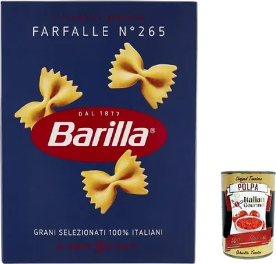 Produktbild von 10x Pasta Farfalle Nr. 265 italienisch Nudeln 500 g pack + Italian Gourmet polpa 400g