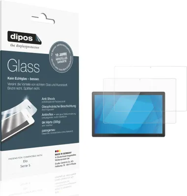 Produktbild von 2x Schutzfolie für Elo Serie 5 matt - Anti-Shock 9H Folie dipos Glass Kunststoffglas