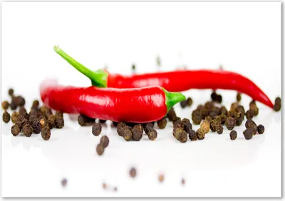 Produktbild von Tulup® Glas-Bild - 100 x 70 - Wandbild aus Glas - Wandkunst - Wandbild hinter gehärtetem Sicherheitsglas - Essen & Getränke - Chilli Pfeffer - Rot
