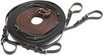 Produktbild von Zilco R-Grip Fahrleine Zweispänner schwarz/braun Cob