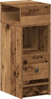 Obrázok produktu pre Nočný stolík so zásuvkou staré drevo 25x31x66 cm