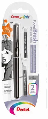 Produktbild von Pentel Blister Kalligrafiepinsel + Patrone