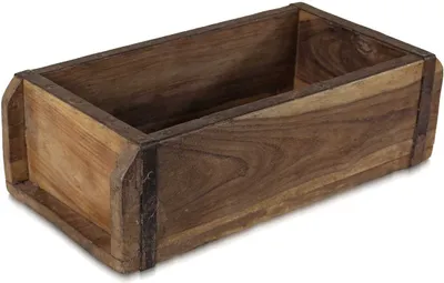 Produktbild von Ziegelform 31cm Braun Deko Unikat Vintage Shabby Küche Garten Landhaus Holzkiste Badezimmer