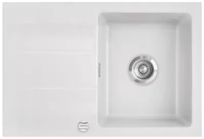 Produktbild von Systemceram KeraDomo Spüle GENEA 75 in SATIN mit Excenterbedienung / Einbauspüle