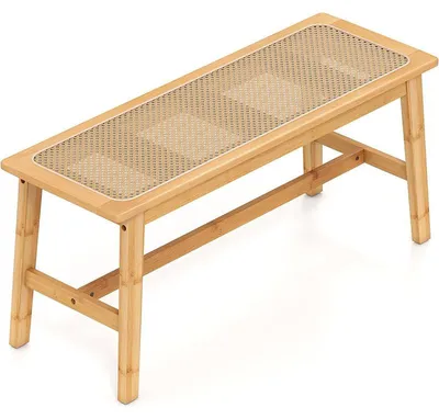 Obrázek produktu pro Lavice z bambusu MY45784QDES, 100 x 35 x 45 cm, nosnost až 300 kg, přírodní