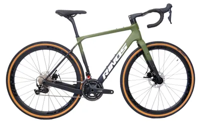 Productafbeelding van RINOS Carbon Gravel Fiets Sandman3.0 Shimano R7000 Zwart Groen 56 cm