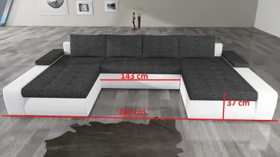 Produktbild von Wohnlandschaft Wohnzimmer Leder Sofa Couch Polster Sitz Ecksofa Garnitur Sofas