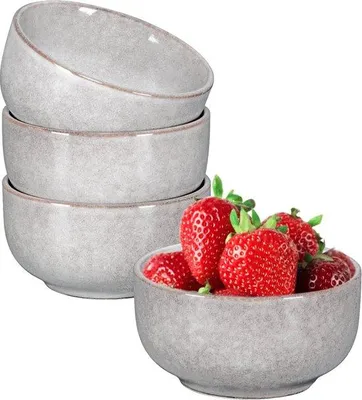Immagine prodotto di Set di ciotole in Vetroceramica 4x240 ml grigio chiaro per pasta e insalata