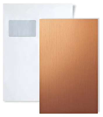 Productafbeelding van 1 PROEFMONSTER WallFace S-12432 DIN A5 | Wandpaneel Staal COPPER BRUSHED