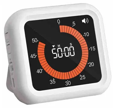 Produktbild von Küchentimer digital mit Display VA 1200mAh Akku wiederaufladbar Countdown Timer magnetisch leise Modus für Haushalt Schule Fitness