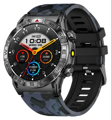 Zdjęcie produktu dla Inteligentny zegarek sportowy 1,43 cala 466 x 466 z wyświetlaczem o wysokiej przejrzystości do monitorowania zdrowia i snu na świeżym powietrzu z latarką, funkcjami kompasu, wodoodpornością 1 ATM, długą żywotnością, trybami multisportowymi, połączeniem BT dla mężczyzn i kobiet