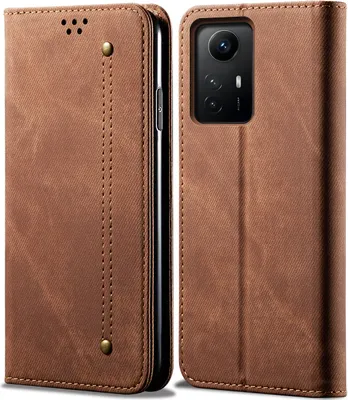 Obrázek produktu pro Redmi Note 12S Pouzdro, Kožené Peněženkové Pouzdro s Magnetickým Uzavíráním a Stojánkem pro Xiaomi Redmi Note 12S Hnědý