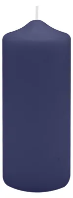 Produktbild von Spitzkopf Stumpen Kerzen Nachtblau Dunkelblau 25 x Ø 6 cm, 8 Stück