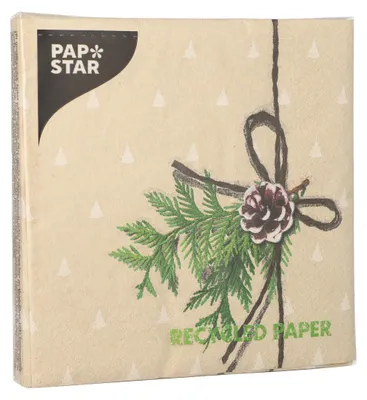 Zdjęcie produktu dla Papstar Simply Natural 3-warstwowe serwetki 33x33cm 20 sztuk