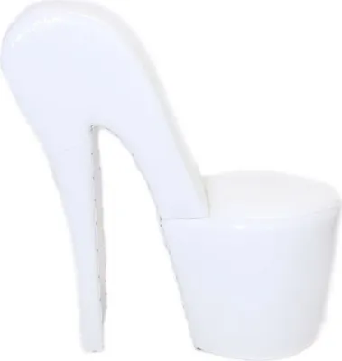 Produktbild von Casa Padrino High Heel Sessel Weiß Lack Luxus Design - Designer Sessel - Club Möbel - Schuh Stuhl Sessel