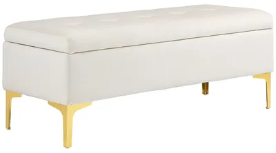Produktbild von Sitzbank mit Stauraum belastbar bis 120 kg 120x44x44,5 cm Beige