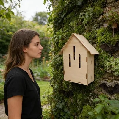 Produktbild von Fledermaushaus aus Holz für den Garten - Outdoor Fledermausunterkunft
