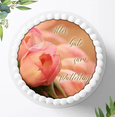 Produktbild von Für die Geburtstags Torte ein Tortenaufleger, Zuckerbild mit dem Motiv: Muttertag, Mama, Essbares Foto für Torten, Fondant, Ø 20cm, 0004c